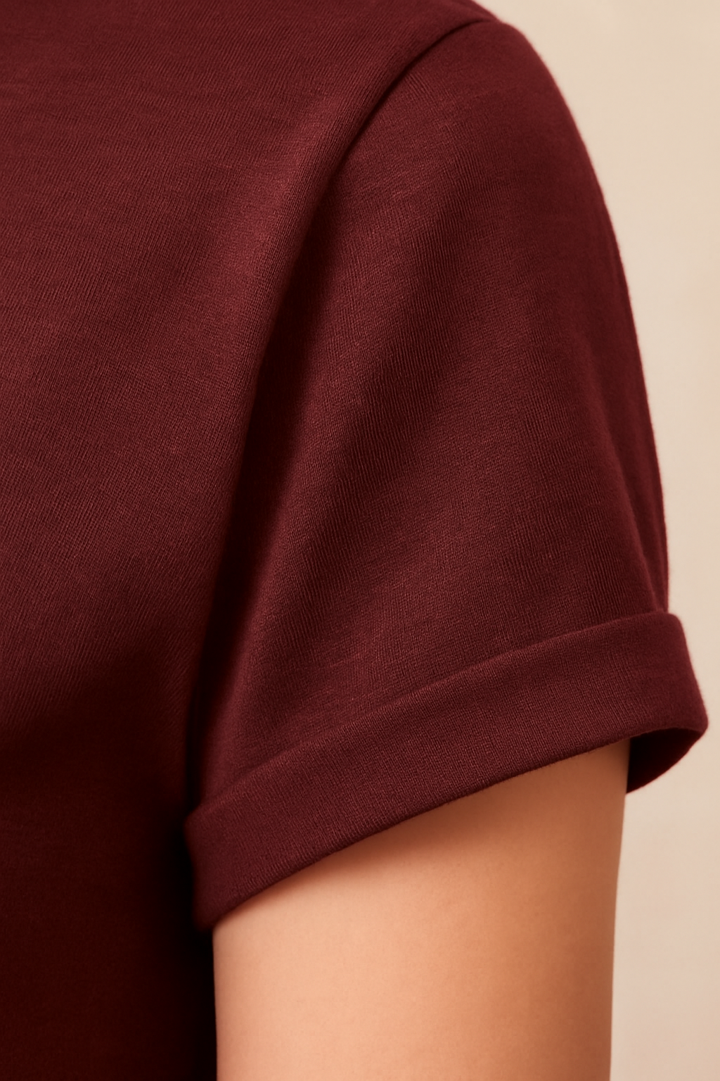 burgundy Regular Basic T-Shirt