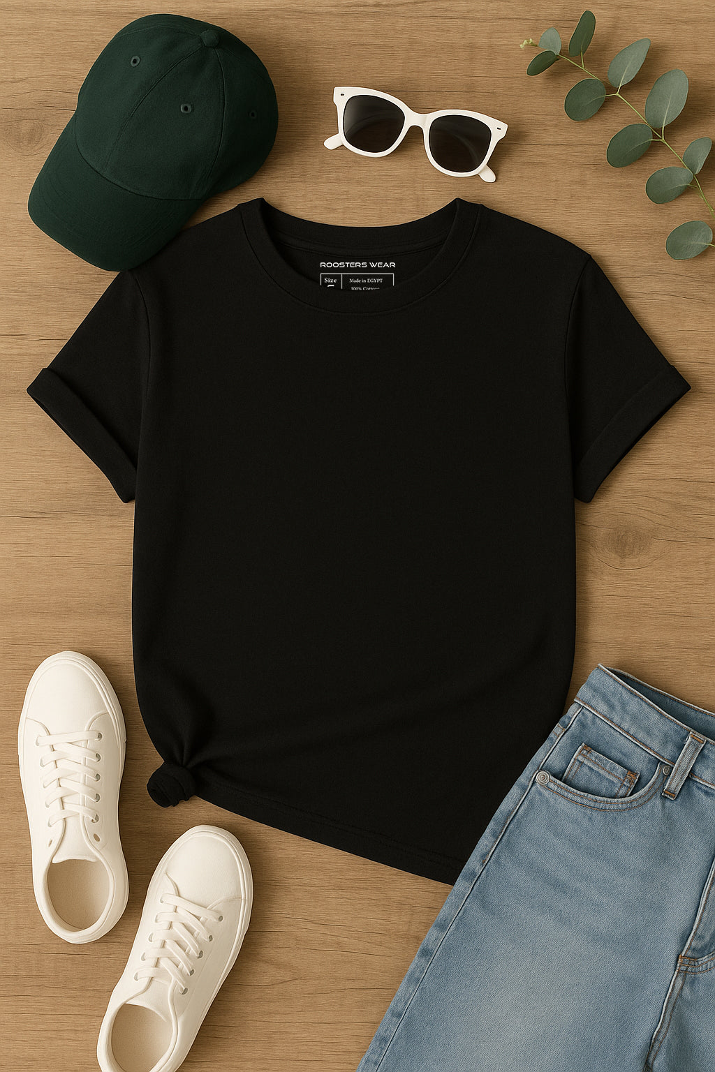 Black Regular Basic T-Shirt