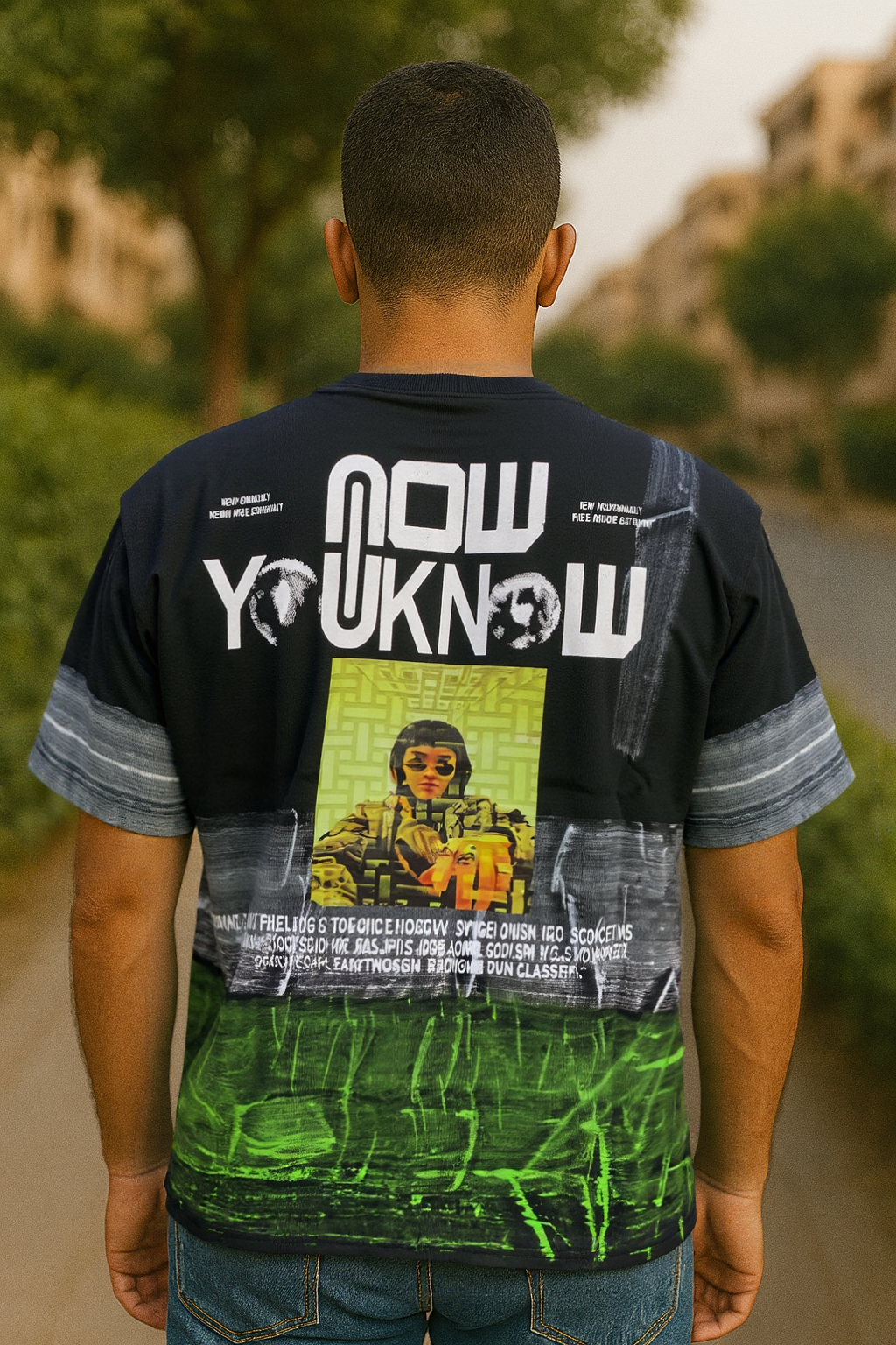 Black Now Printed Oversize T-Shirt