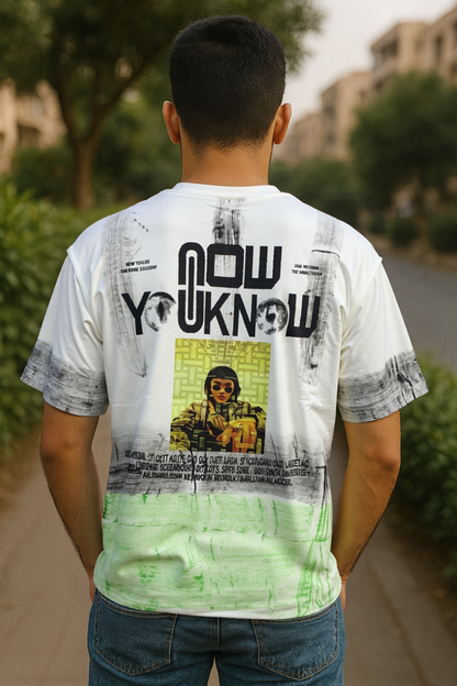 White Now Printed Oversize T-Shirt