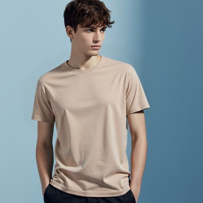 Beige Regular Basic T-Shirt