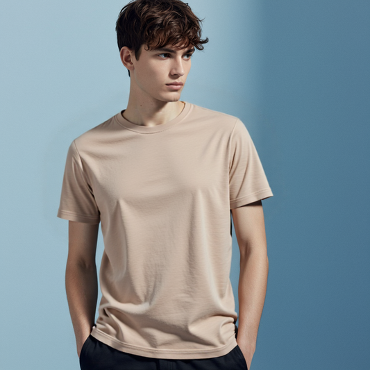 Beige Regular Basic T-Shirt