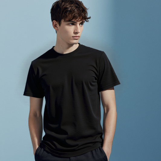 Black Regular Basic T-Shirt