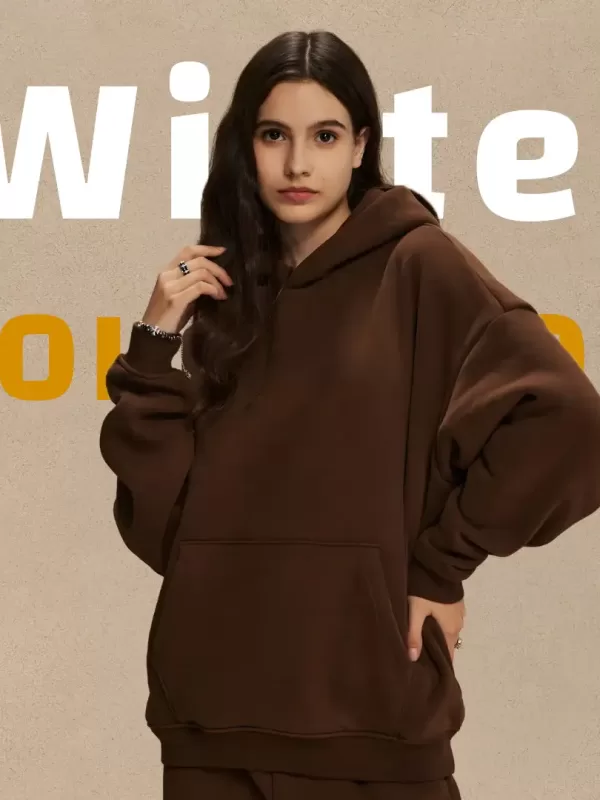 Brown Hoodie Big Size Woman