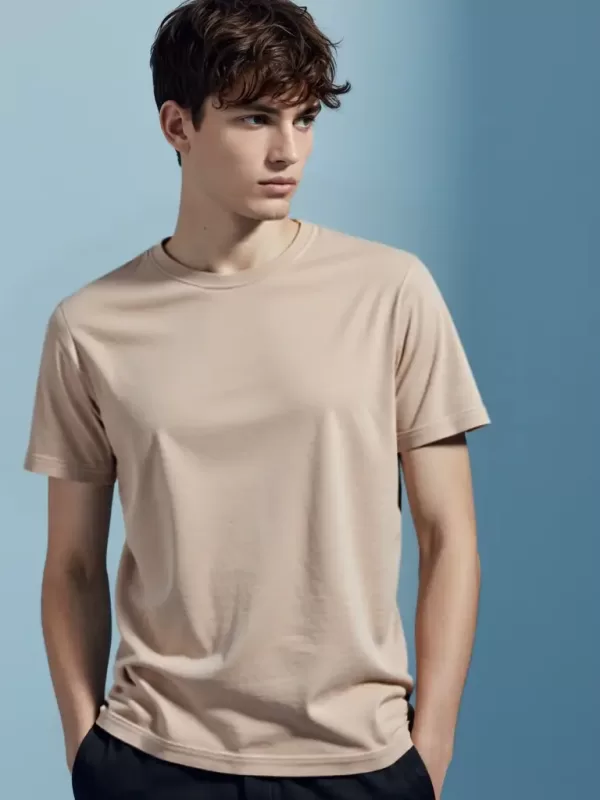 Beige Regular Basic T-Shirt