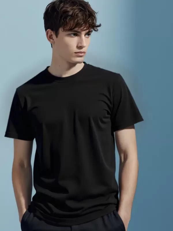 Black Regular Basic T-Shirt